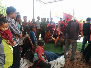 Relief camp at Bhaktapur
